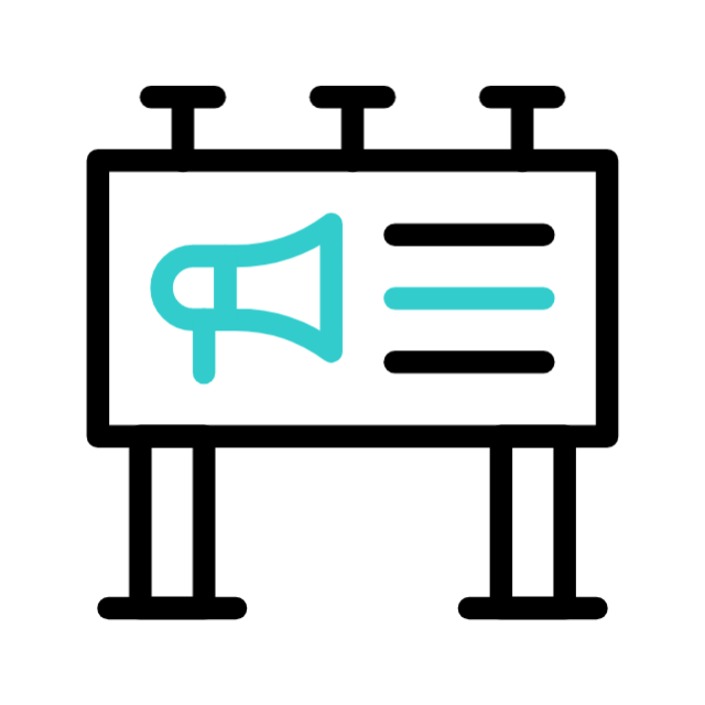 painel publicitário animated icon painel publicitário animated icon