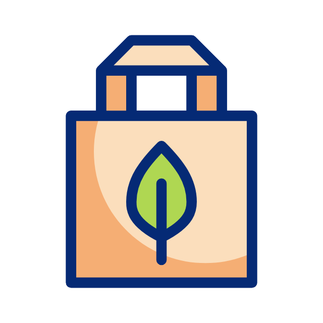 Recycled bag animated icon Recycled bag animated icon