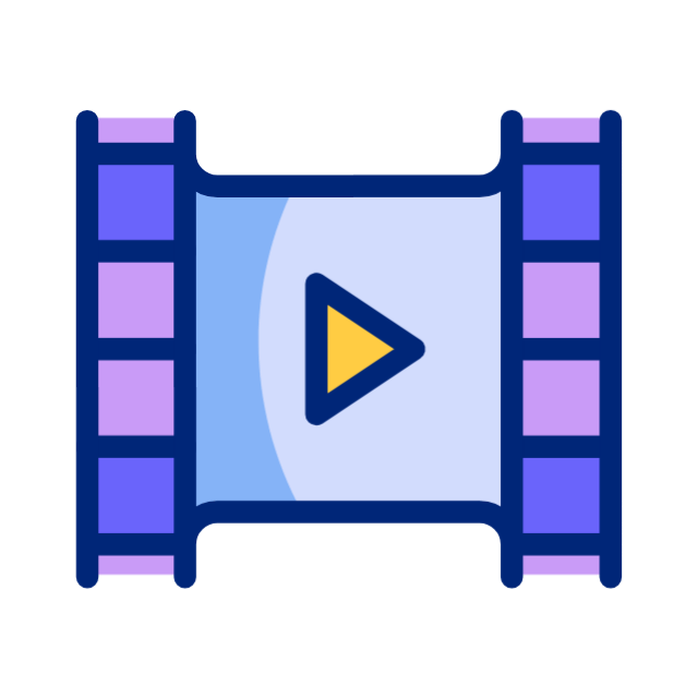 a video reel animated icon