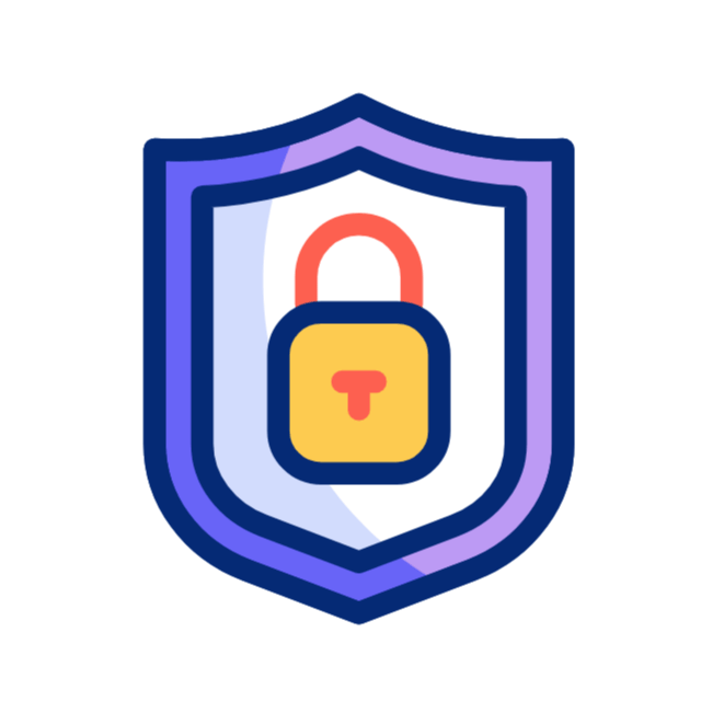 an animated icon of a security lock