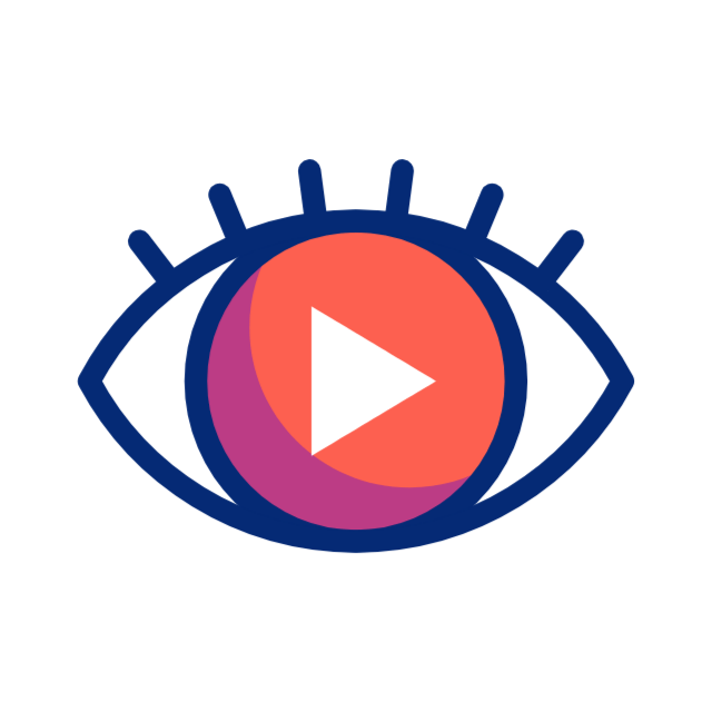 an eye with a video icon inside