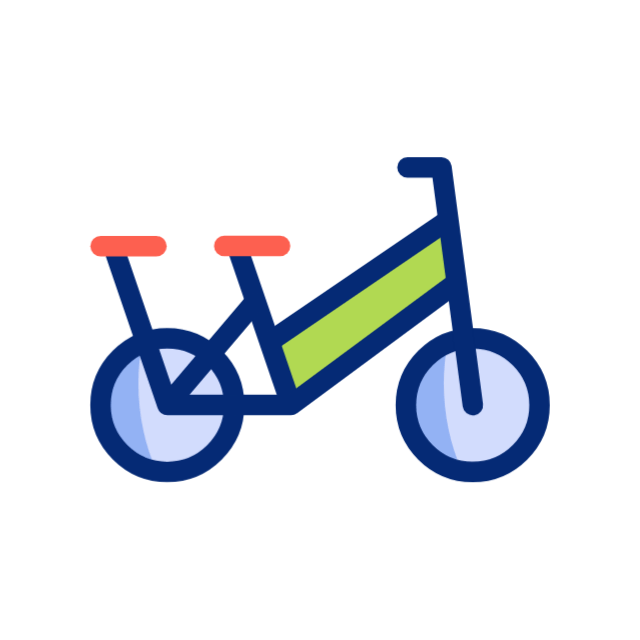 Cargo bike animated icon Cargo bike animated icon