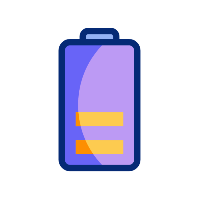 Full battery animated icon Full battery animated icon