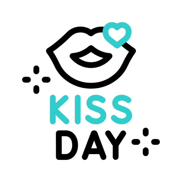 International kissing day animated icon International kissing day animated icon