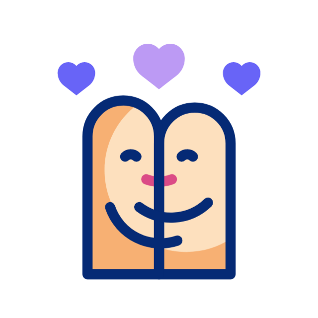 International kissing day animated icon International kissing day animated icon