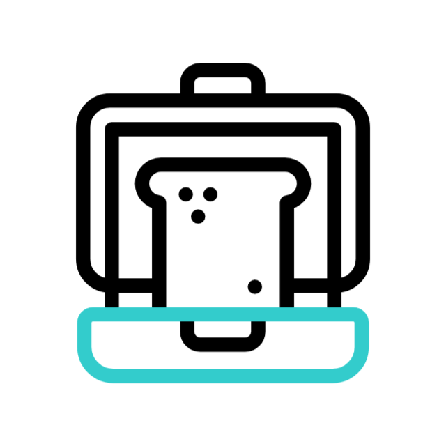 Lunch box animated icon Lunch box animated icon