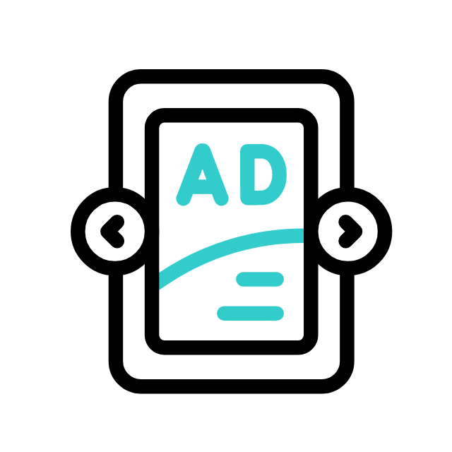 Advertising animated icon Advertising animated icon