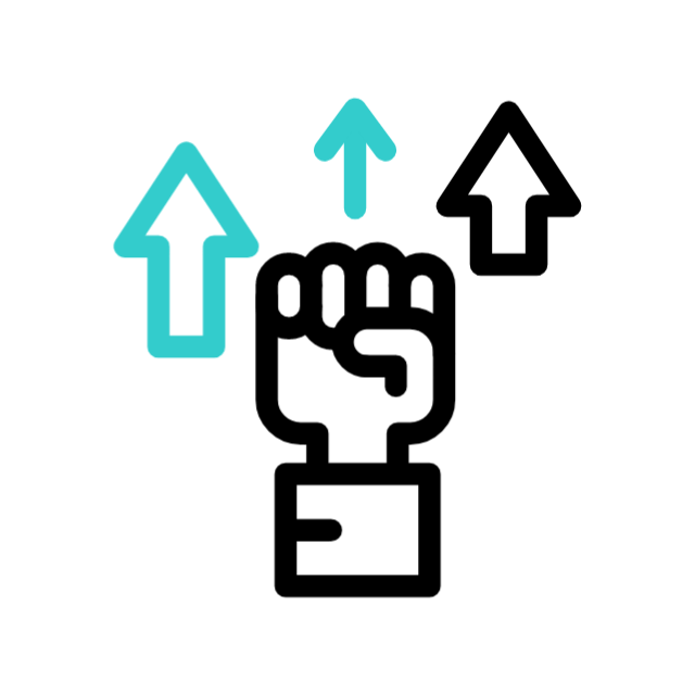 Hand with light bulb animated icon Hand with light bulb animated icon