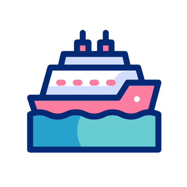 Seaside resort animated icon Seaside resort animated icon
