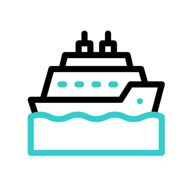 Seaside resort animated icon Seaside resort animated icon