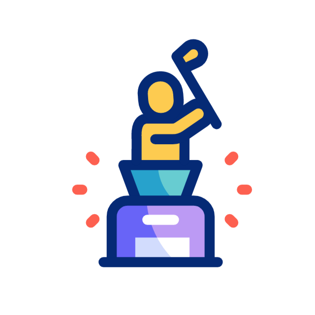 Golfer animated icon Golfer animated icon