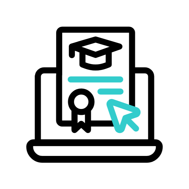 Online education animated icon Online education animated icon