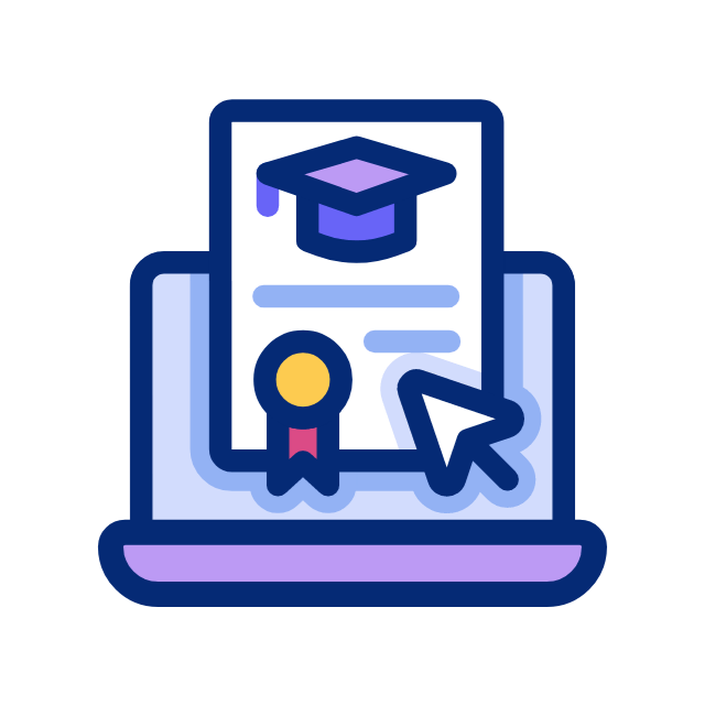 Online education animated icon Online education animated icon
