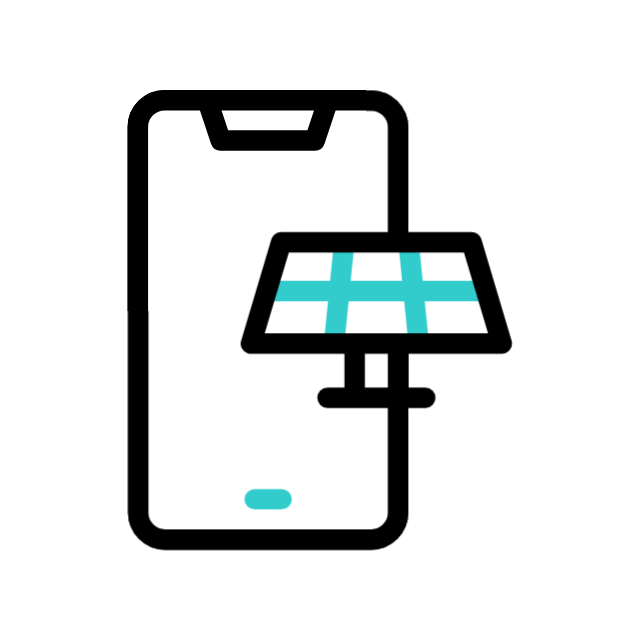 Solar panel animated icon Solar panel animated icon