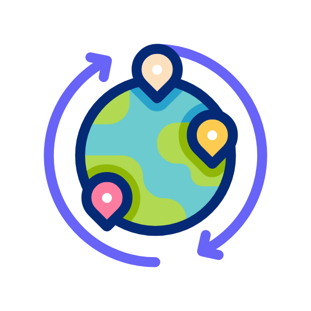 지속 가능한 여행 animated icon 지속 가능한 여행 animated icon