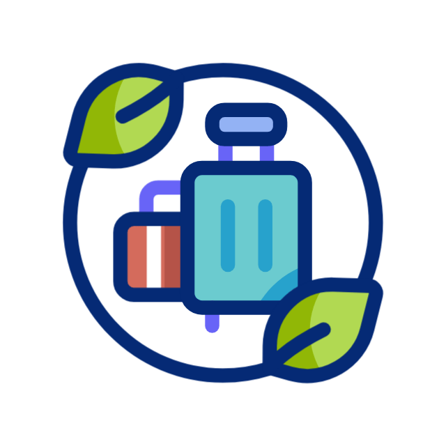 Sustainable travel animated icon Sustainable travel animated icon