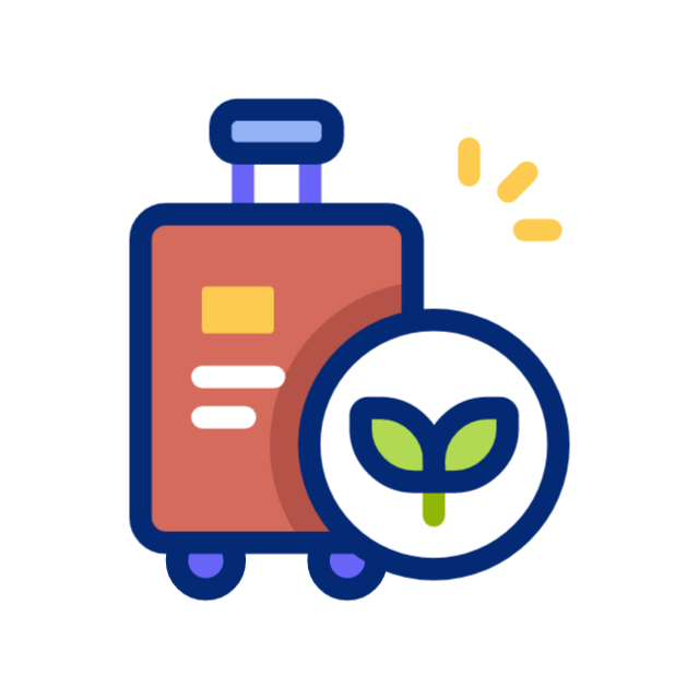 지속 가능한 여행 animated icon 지속 가능한 여행 animated icon
