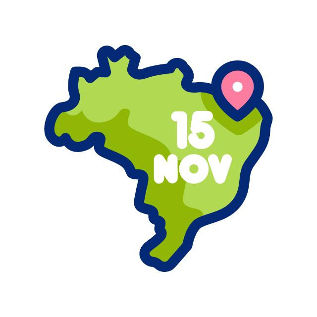 dia da república animated icon dia da república animated icon