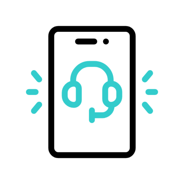 Telephone support animated icon Telephone support animated icon