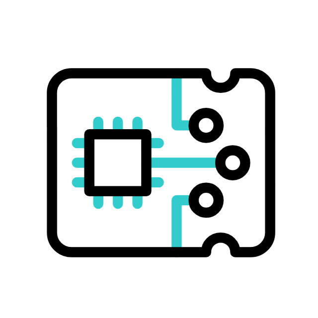 Circuit board animated icon Circuit board animated icon