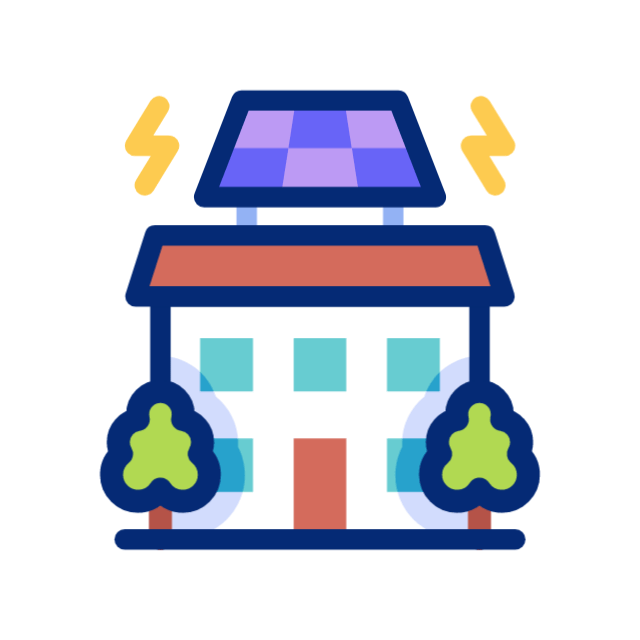 Green city animated icon Green city animated icon