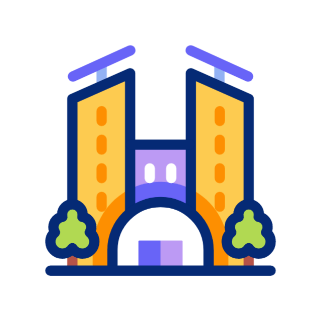Green city animated icon Green city animated icon