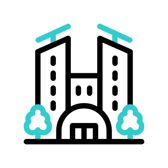 Green city animated icon Green city animated icon