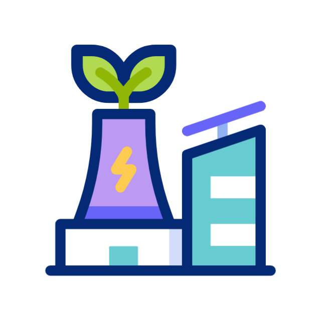 Green city animated icon Green city animated icon