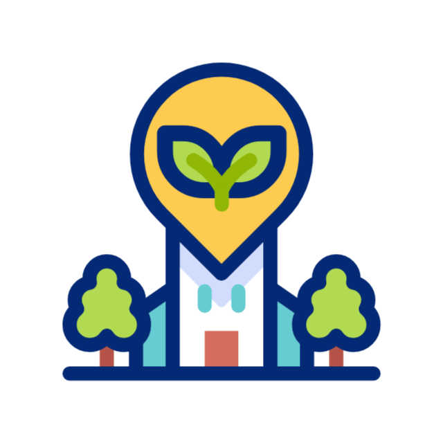 Green city animated icon Green city animated icon