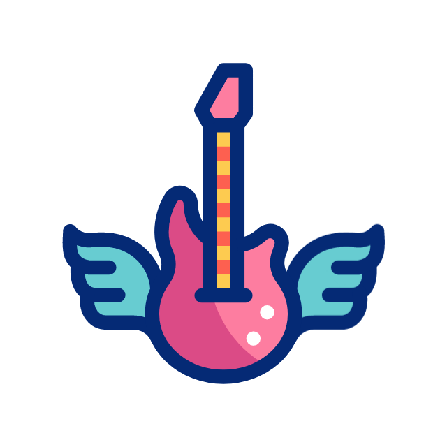 Rock and roll animated icon Rock and roll animated icon