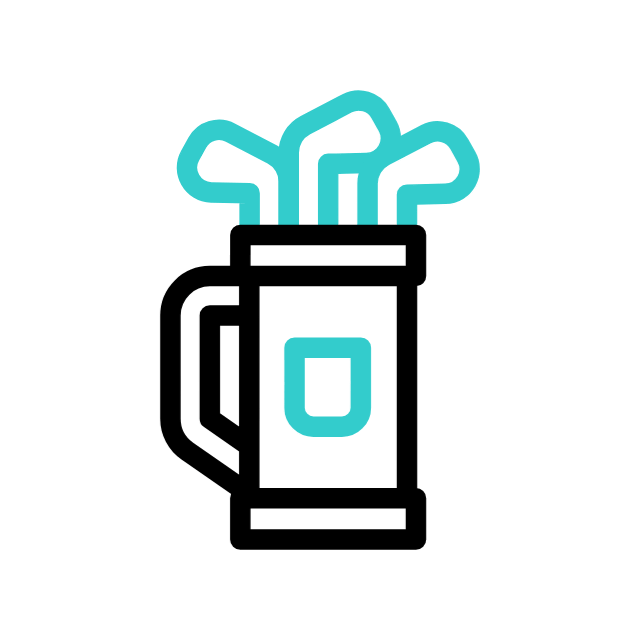 Golfer animated icon Golfer animated icon