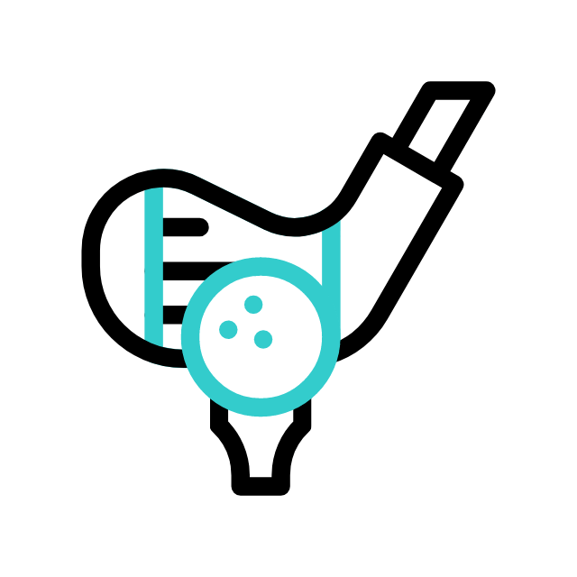 Golfer animated icon Golfer animated icon