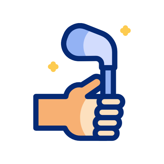 Golfer animated icon Golfer animated icon
