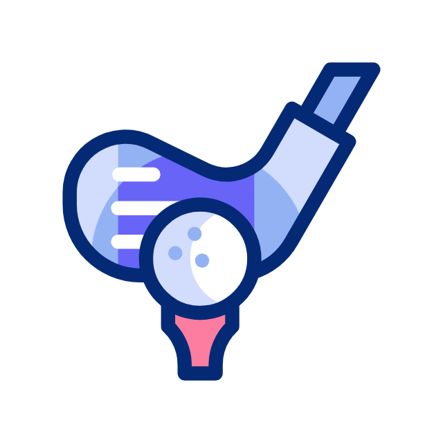 Golfer animated icon Golfer animated icon