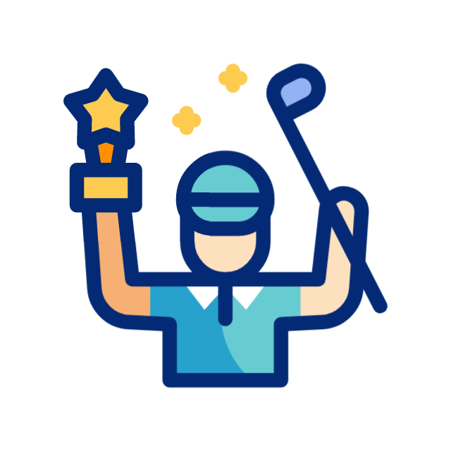 Golfer animated icon Golfer animated icon