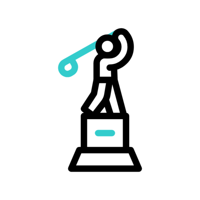 Golfer animated icon Golfer animated icon