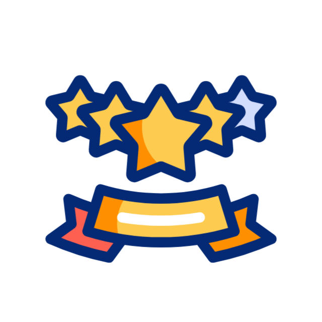 Five stars animated icon Five stars animated icon