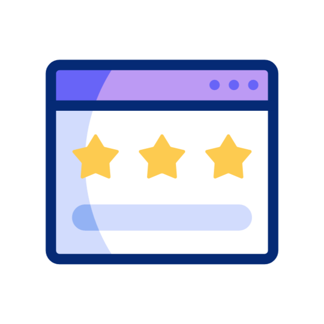 Five stars animated icon Five stars animated icon