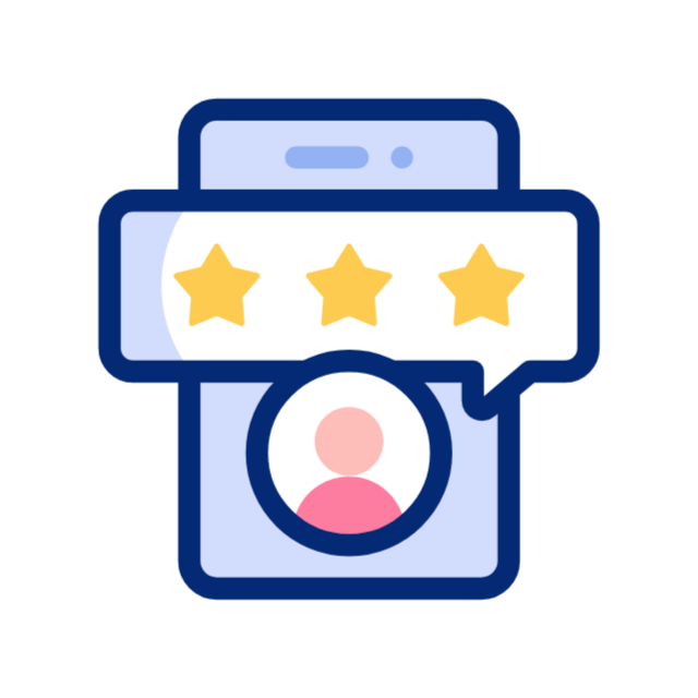 Five stars animated icon Five stars animated icon