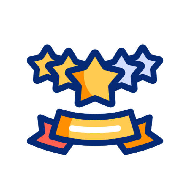 Five stars animated icon Five stars animated icon