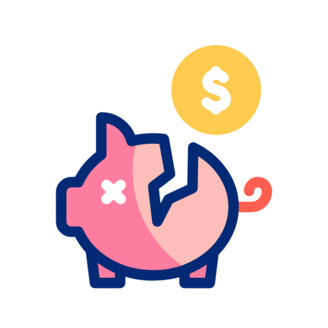 No money animated icon No money animated icon