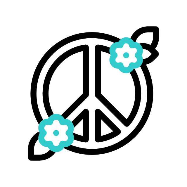 Peace hand animated icon Peace hand animated icon