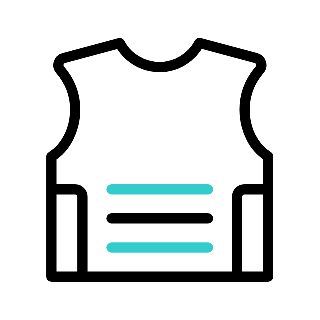 Bulletproof vest Animated Icon | Free security Animated Icon