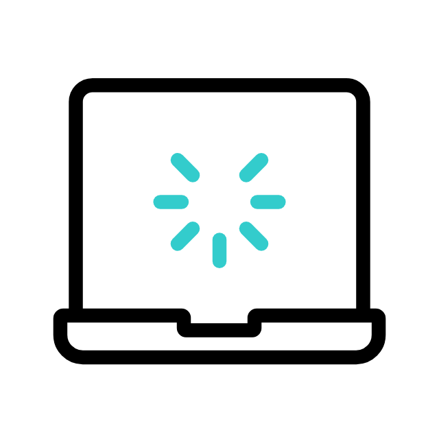 a slow computer animated icon
