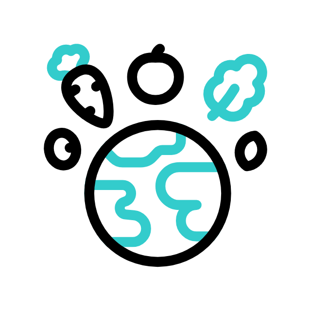 Vegan food animated icon Vegan food animated icon
